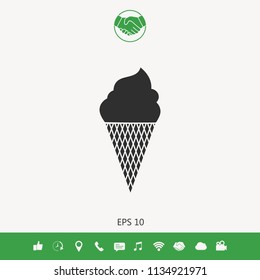Ice cream symbol icon