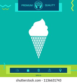 Ice cream symbol icon