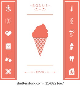 Ice cream symbol icon
