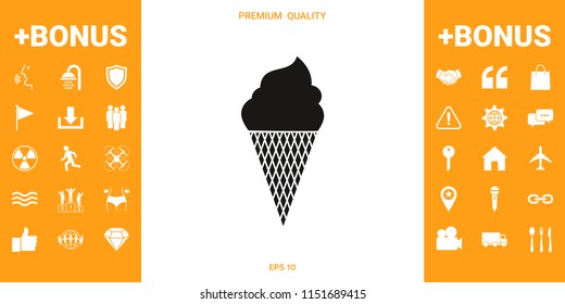 Ice cream symbol icon