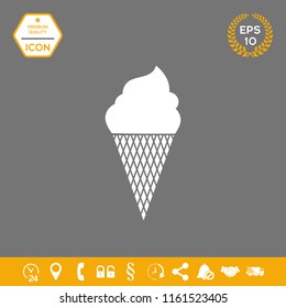 Ice cream symbol icon