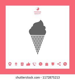 Ice cream symbol icon