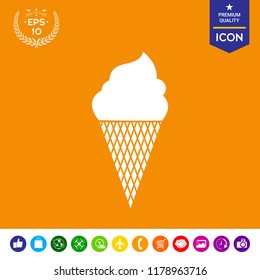 Ice cream symbol icon