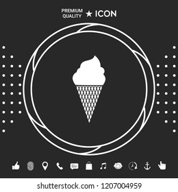 Ice cream symbol icon