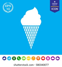Ice cream symbol icon