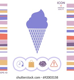 Ice cream symbol icon