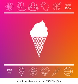 Ice cream symbol icon