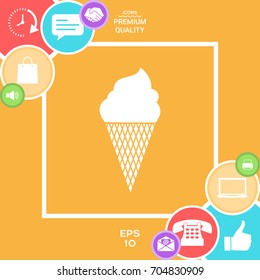 Ice cream symbol icon