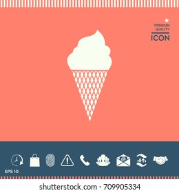 Ice cream symbol icon