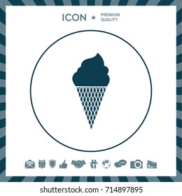 Ice cream symbol icon