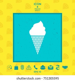 Ice cream symbol icon