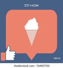 Ice cream symbol icon