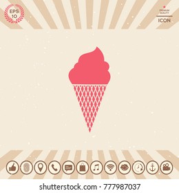 Ice cream symbol icon