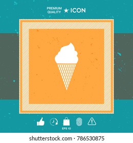 Ice cream symbol icon