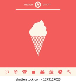 Ice cream symbol icon. Graphic elements for your design