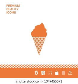 Ice cream symbol icon. Graphic elements for your design