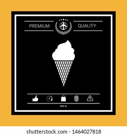 Ice cream symbol icon. Graphic elements for your design