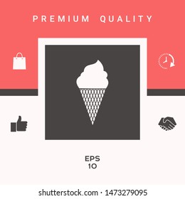 Ice cream symbol icon. Graphic elements for your design