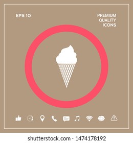 Ice cream symbol icon. Graphic elements for your design