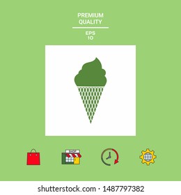 Ice cream symbol icon. Graphic elements for your design