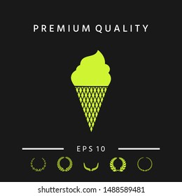 Ice cream symbol icon. Graphic elements for your design