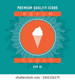 Ice cream symbol icon. Graphic elements for your design