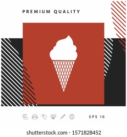 Ice cream symbol icon. Graphic elements for your design