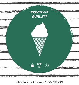 Ice cream symbol icon. Graphic elements for your design