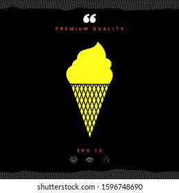 Ice cream symbol icon. Graphic elements for your design