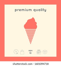 Ice cream symbol icon. Graphic elements for your design