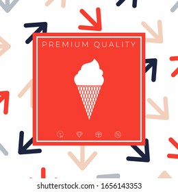 Ice cream symbol icon. Graphic elements for your design