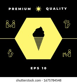 Ice cream symbol icon. Graphic elements for your design