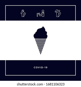 Ice cream symbol icon. Graphic elements for your design