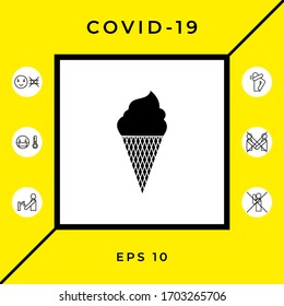 Ice cream symbol icon. Graphic elements for your design