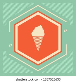 Ice cream symbol icon. Graphic elements for your design