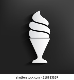 Ice cream symbol on background,clean vector