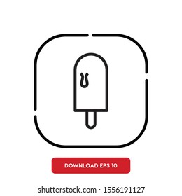 Ice cream symbol, popsicle outline vector icon. Modern, simple flat vector illustration for web site or mobile app