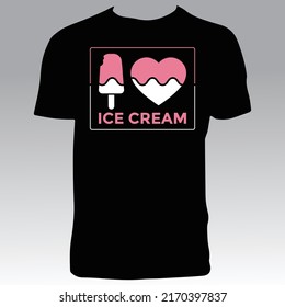 Ice Cream T Shirt Design. 