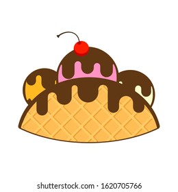 Ice Cream Taco. Clipart image isolated on white background