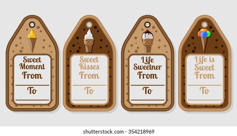 Ice cream tags set for sweet surprises
