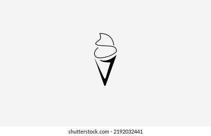 Ice Cream Tasty vector logo design