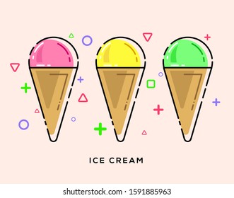 an Ice Cream template artwork, suitable for your ice cream product branding or promotional banner