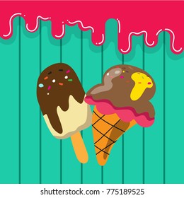 ice cream template background.