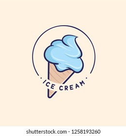 ice cream template logo vector