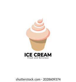 Vector del logotipo de la plantilla de helado