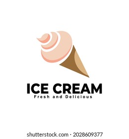 Ice cream template logo vector