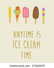 ice cream with text greeting card
