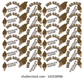 ice cream theme chocolate pattern