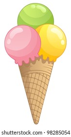 Ice cream theme image 1 - vector illustration.