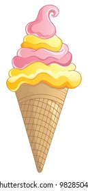 Ice cream theme image 3 - vector illustration.